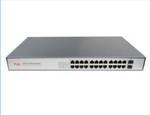 26-poorts volledige Gigabit PoE-glasvezelswitch (DF-2F-24GP)
