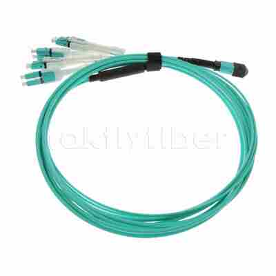 12F Fiber Optic Harness MPO-LC Uniboot MPO Breakout Patch Cable, Plenum (OFNP), 0.35dB Max.