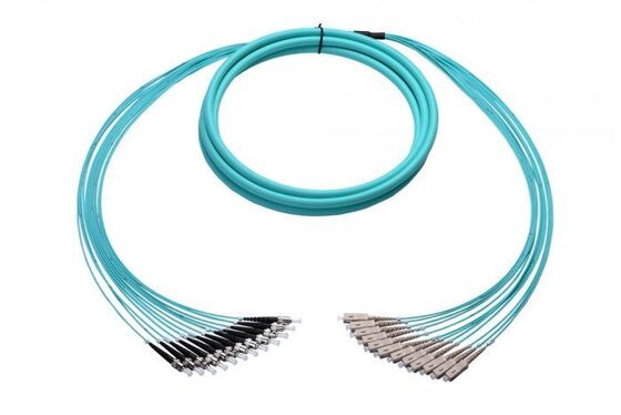 SC-LC 12F glasvezelpatchcord met laag invoegverlies, hoog reflectieverlies en aangepaste lengte