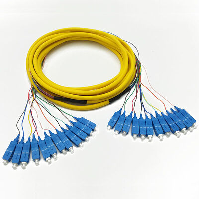 SC-LC 12F glasvezelpatchcord met laag invoegverlies, hoog reflectieverlies en aangepaste lengte