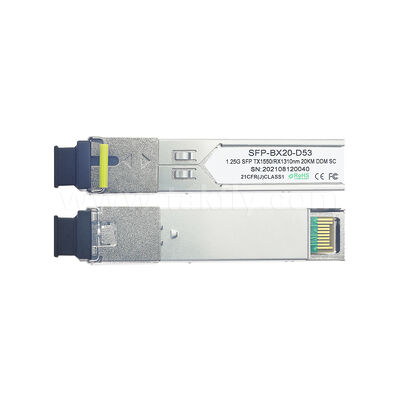SFP 1,25 Gbps 20 KM SC bidirectionele optische transceivermodule voor datacenter AI FTTX