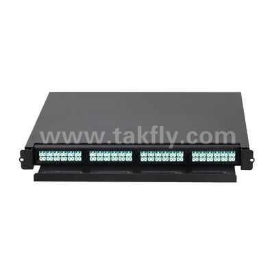 High Density 1U 19 inch 96F MPO MTP - LC SM MM Fiber Optical Patch Panel / Fiber Optic Chassis / Fiber Optic ODF / Fiber Optic Distribution Box voor 4pcs 24F MPO MTP-LC LGX Cassette