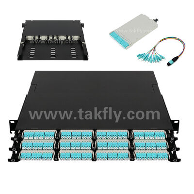 Optische glasvezel MPO cassette MTP patch panel 144 cores superhoge dichtheid voor datacenters FTTX