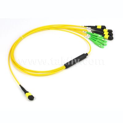 Fiberoptic MPO-CS Breakout Fiber Optic Patch Cord voor datacenters