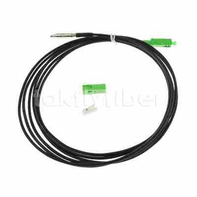 SC APC glasvezel patchkabel met G657A2 vezel TPU zwarte jas en CPR Eca geclassificeerd voor FTTH Drop Cable