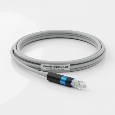 Duwbare Kogel Flexibele MTC-SC FTTH Dropkabel met 3,0 mm Diameter en Laag Invoegverlies ≤0,3dB