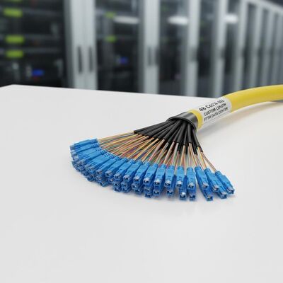 48 Cores G657A OS2 Pre-terminated Breakoutkabel Fanout Pigtail met Aangepaste Lengte voor FTTH Datacenter