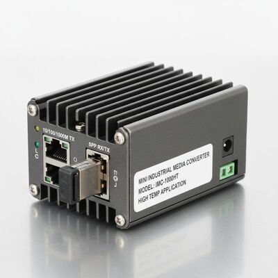 10/100/1000M Mini Industrial Media Converter met SFP-poort voor toepassing bij hoge temperaturen