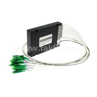 Glasvezel DWDM 8+1kanaal MUX+DEMUX ABS-module voor datacenter Telecom 5G