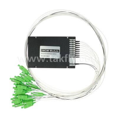 Glasvezel DWDM 8+1kanaal MUX+DEMUX ABS-module voor datacenter Telecom 5G