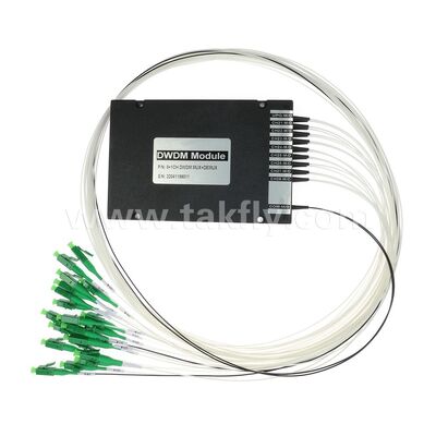 Glasvezel DWDM 8+1kanaal MUX+DEMUX ABS-module voor datacenter Telecom 5G