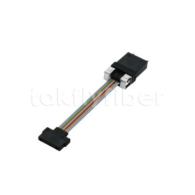 MT-MT-vezeloptisch patchkabel met design van het linttype voor QSFP28 en andere parallelle optische modules