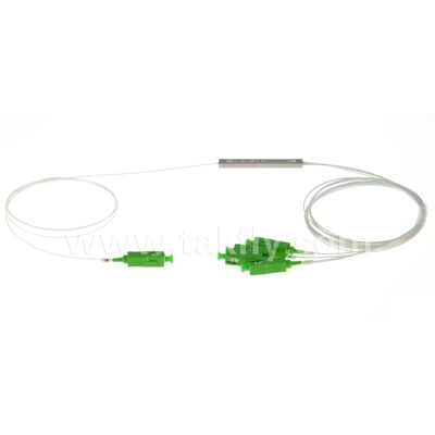 Fiber Optic PLC Splitter 1*N stalen buis SC APC/UPC 0.9mm voor Datacenter Telecom FTTX