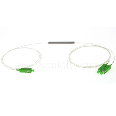 Fiber Optic PLC Splitter 1*N stalen buis SC APC/UPC 0.9mm voor Datacenter Telecom FTTX