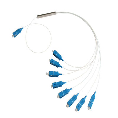 Fiber Optic PLC Splitter 1*N stalen buis SC APC/UPC 0.9mm voor Datacenter Telecom FTTX