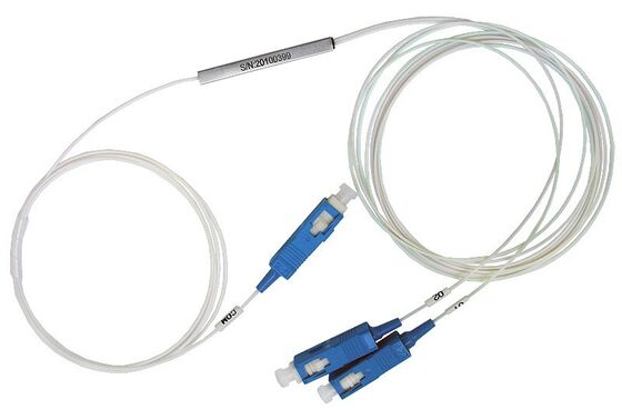 Fiber Optic PLC Splitter 1*N stalen buis SC APC/UPC 0.9mm voor Datacenter Telecom FTTX