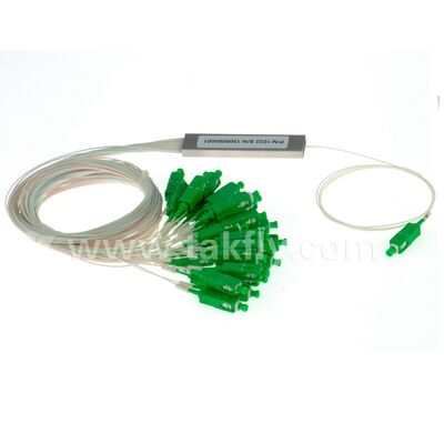 Fiber Optic PLC Splitter 1*N stalen buis SC APC/UPC 0.9mm voor Datacenter Telecom FTTX