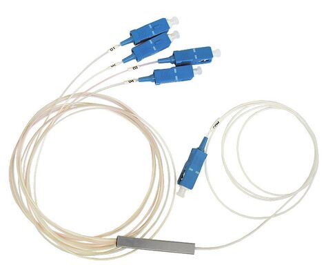 Fiber Optic PLC Splitter 1*N stalen buis SC APC/UPC 0.9mm voor Datacenter Telecom FTTX