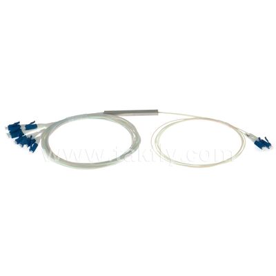 PLC Splitter 2*N Steel Tube SC APC/UPC 0,9 mm Glasvezel voor Data Center Telecom FTTX