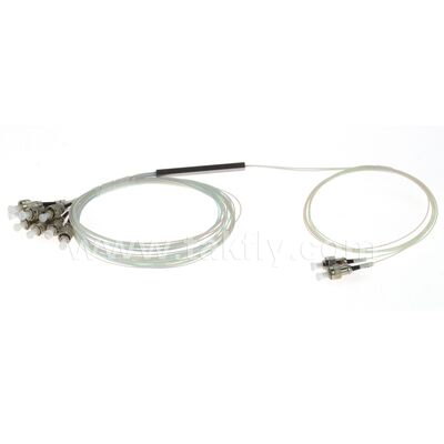 PLC Splitter 2*N Steel Tube SC APC/UPC 0,9 mm Glasvezel voor Data Center Telecom FTTX