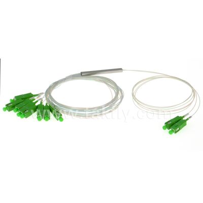 PLC Splitter 2*N Steel Tube SC APC/UPC 0,9 mm Glasvezel voor Data Center Telecom FTTX