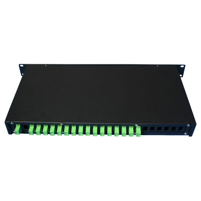 Fiber optic PLC Splitter Rack Mount Single-mode G657A SC APC/UPC voor Data Center Telecom FTTx