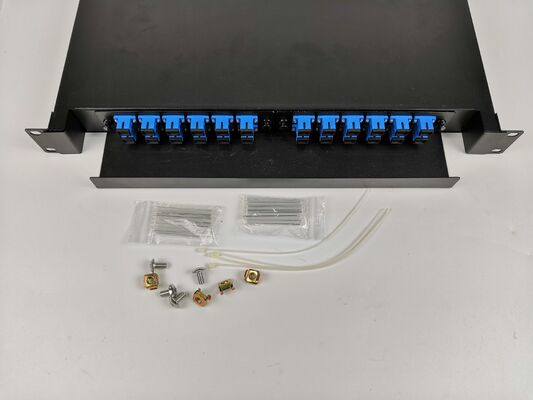 24 Core Slidable 19 Inch Rack-Mount Fiber Optic Distribution Frame met Vereenvoudigd Kabelbeheer