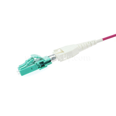 Ruimtebesparende LC-LC Uniboot-patchcord voor hoogdichte bekabeling