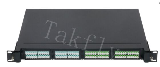 MPO/MTP-vezelverspreidingspaneel 1U rack-mount, vooraf verbonden cassette-module, 4 glijbanen, LC/MPO-interface, voor datacentervezelbeheer