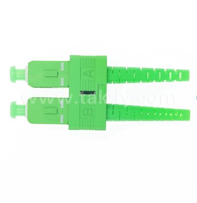 SC/APC glasvezelconnector, groene behuizing 8° hoekige polishconnector, lage achterste reflectie hoge precisie SC APC simplex adapter voor FTTH CATV optisch netwerk