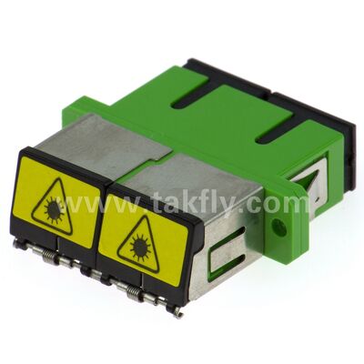 SC Zirconia Sleeve Glasvezel Adapter met Duplex Optie en Flangeless Configuration