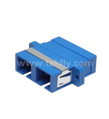SC Duplex glasvezel adapter, laag insetsverlies voor kabel-kabel- en kabel-to-equipment verbinding