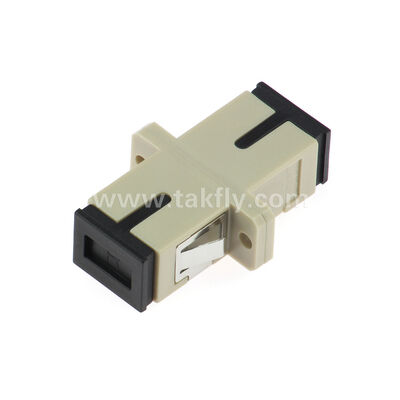 SC-vezeloptische adapter Zirkoniumsleeve, zonder flenzen of met duplexflenzen, voor SM/MM, -40~85°C werking