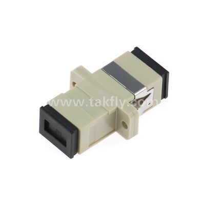 SC-vezeloptische adapter Zirkoniumsleeve, zonder flenzen of met duplexflenzen, voor SM/MM, -40~85°C werking