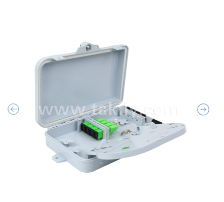 FTKS-1805-04A, 4 SC/APC SM SX Adapter, Pigtail geïnstalleerd, FTTH FTTx Splicing Distribution Splitting Storage Cable Management Enclosure Wandmontage