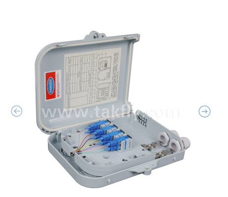 FTKS-1805-8E beëindigingsdoos met 8 PCS SC/UPC SM SX adapter en volledig geïnstalleerde staart
