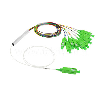1×9 PLC-splitter met 0,9 mm vezels voor FTTH/FTTX-optische distributienetwerken