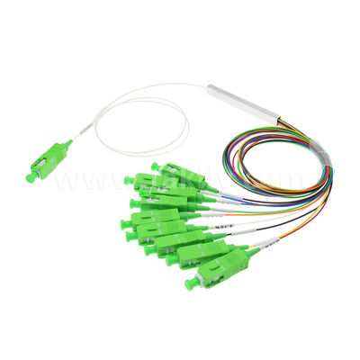 1×9 PLC-splitter met 0,9 mm vezels voor FTTH/FTTX-optische distributienetwerken