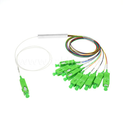 1×9 PLC-splitter met 0,9 mm vezels voor FTTH/FTTX-optische distributienetwerken