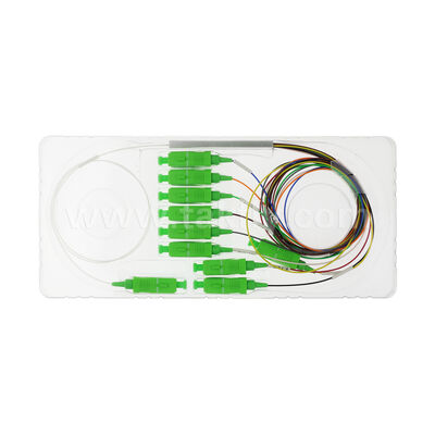 1×9 PLC-splitter met 0,9 mm vezels voor FTTH/FTTX-optische distributienetwerken