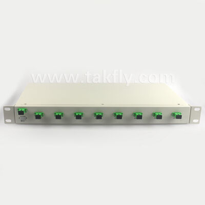 1U rackgemonteerde PLC-splitter met hoge uniformiteit, volledige golflengteondersteuning en mogelijkheid tot omgekeerde werking