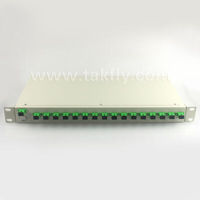 1U rackgemonteerde PLC-splitter met hoge uniformiteit, volledige golflengteondersteuning en mogelijkheid tot omgekeerde werking