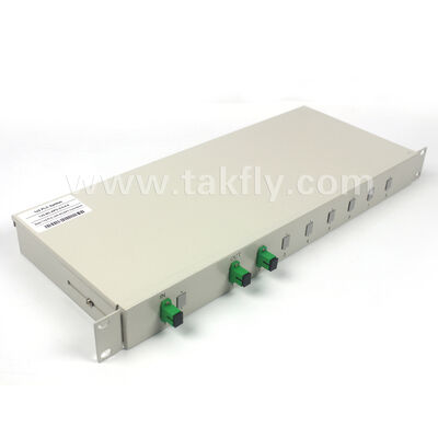 Volledige 1×2 tot 1×32 PLC Splitter Series 1U Rack Chassis voor centraal kantoor