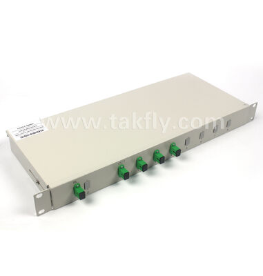 Volledige 1×2 tot 1×32 PLC Splitter Series 1U Rack Chassis voor centraal kantoor