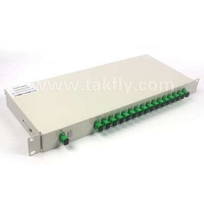 Volledige 1×2 tot 1×32 PLC Splitter Series 1U Rack Chassis voor centraal kantoor