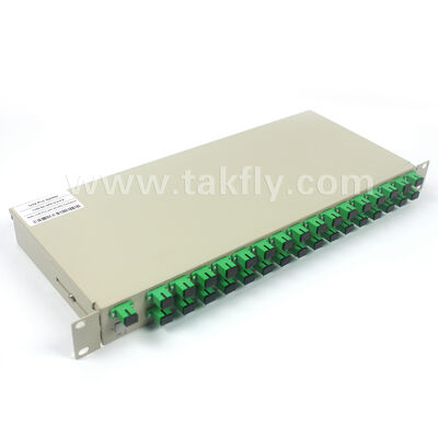 Volledige 1×2 tot 1×32 PLC Splitter Series 1U Rack Chassis voor centraal kantoor
