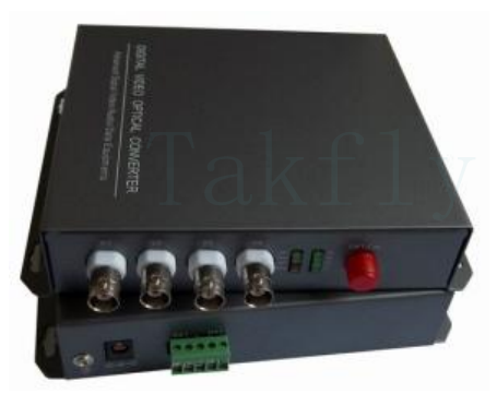 4-kanaals digitale video-optische converter – 2 video's + 1-2 RS485-gegevens via enkele glasvezel
