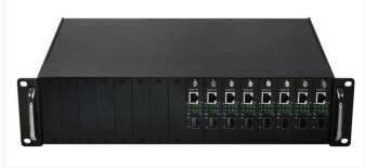 16 Slot Media Converter Rack-gemonteerd chassis een standaard 19-inch 2U hoogte rack-gemonteerd chassis