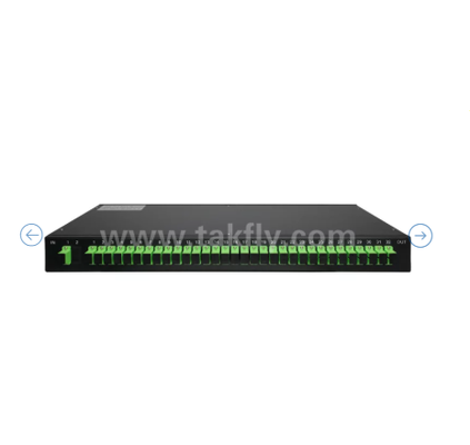 1U Rack Mount PLC Optical Splitter ¥ 19" Panel, Single-mode G657A1, SC/APC, voor optische signaalverdeling