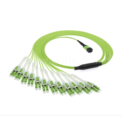 MPO/MTP to LC Uniboot Breakout Patch Cord – OM5 Multimode, 1×24, Space-Saving Uniboot LC Connectors, for High-Density Data Center & 40G/100G/400G Applications